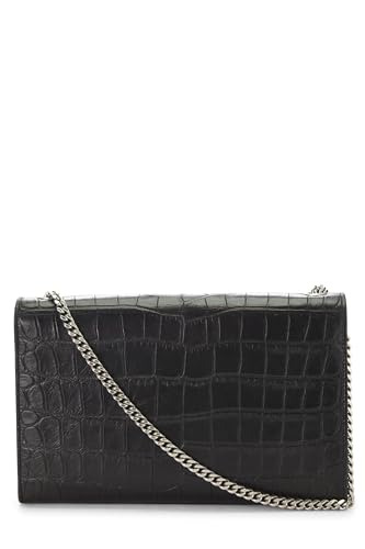 Yves Saint Laurent, Pre-Loved Black Embossed Kate Tassel Medium, Black