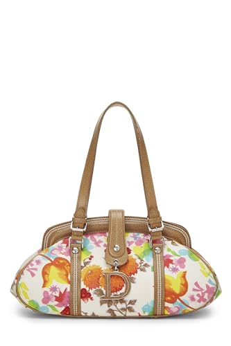 Dior, sac à main en toile fleurie multicolore d'occasion, multicolore