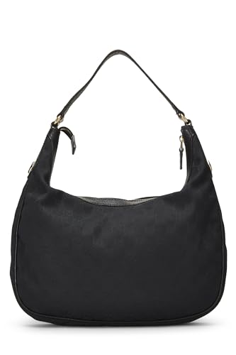 Gucci, sac hobo Charmy en toile GG noire d'occasion, noir