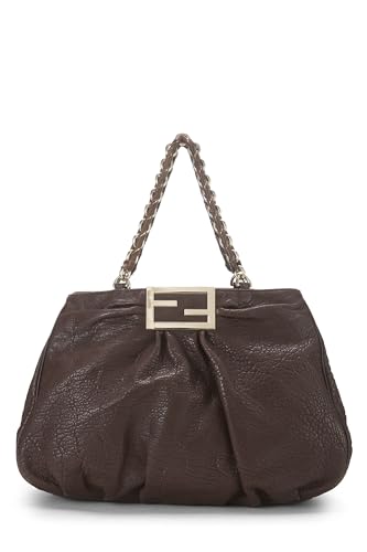 Fendi, sac hobo Mia en cuir marron d'occasion, grand modèle, marron