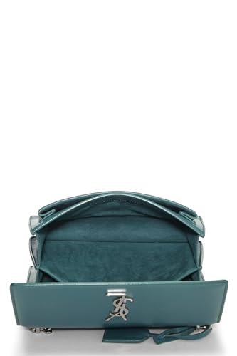 Yves Saint Laurent, sac à bandoulière Sunset Medium en cuir de veau vert d'occasion, vert