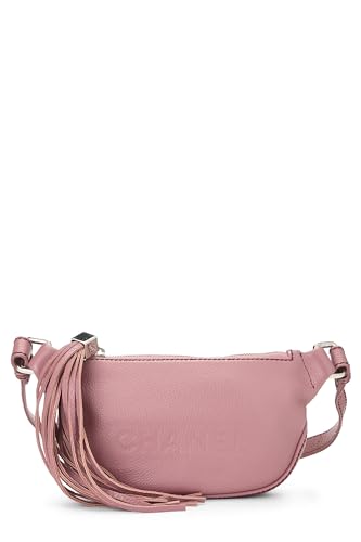 Chanel, sac à bandoulière en cuir de veau rose d'occasion, petit modèle, rose