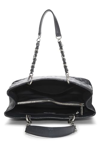 Chanel, Pre-Loved Black Quilted Caviar Grand Shopping Tote (GST), Black