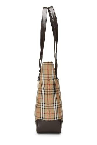 Burberry, Pre-Loved Brown Haymarket Check Shoulder Bag, Brown