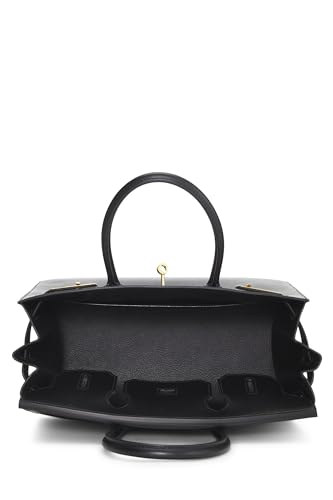 Hermès, Pre-Loved Black Box Birkin 30, Black