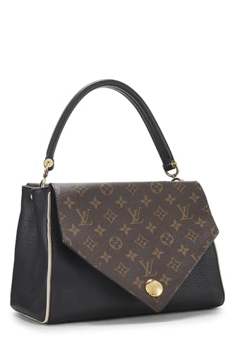 Louis Vuitton, sac Double V en cuir monogrammé noir d'occasion, noir