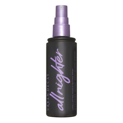 Urban Decay All Nighter Spray fijador de maquillaje impermeable para rostro (tamaño completo), spray de acabado galardonado de larga duración para maquillaje a prueba de manchas y resistente a la transferencia, acabado natural - 4 fl oz