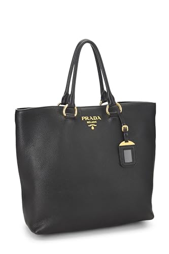 Prada, Bolso tote Vitello Daino Phenix negro Pre-Loved, Negro