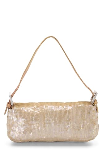 Fendi, Pre-Loved Pink Sequin Baguette, Pink