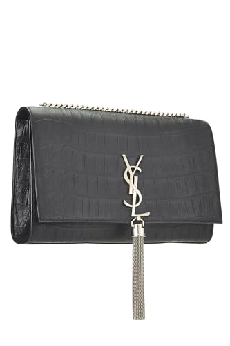 Yves Saint Laurent, Kate Tassel Medium, noir gaufré, d'occasion