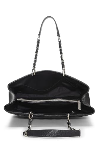 Chanel, Bolso shopping Grand de caviar acolchado negro Pre-Loved (GST) XL, Negro