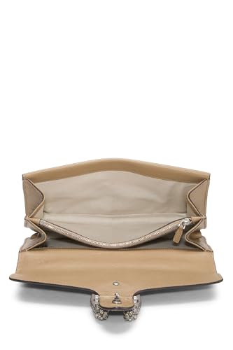 Gucci, sac à bandoulière Dionysus en cuir beige d'occasion, petit modèle, marron