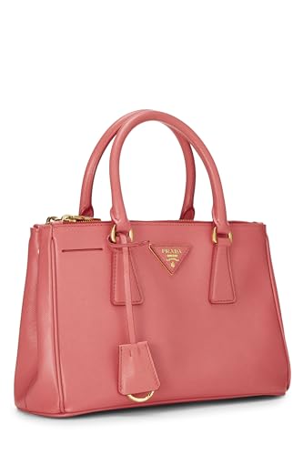 Prada, Pre-Loved Pink Saffiano Executive Tote Small, Pink