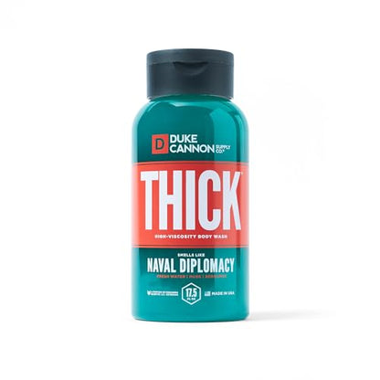 Duke Cannon Supply Co. THICK Gel douche haute viscosité pour hommes THICK IN A BOX Lot de 4 - Ingrédients de première qualité, épaississants à base de plantes, mousse supérieure, exfoliant naturel, 17,5 fl oz (lot de 4)