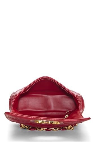 Dior, sac Caro Dioramour en cuir de veau rouge Cannage, petit modèle, d'occasion