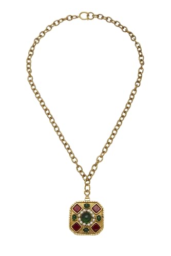 Chanel, Pre-Loved Multicolor Gold & Gripoix Necklace, Multi