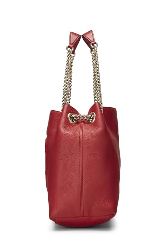 Gucci, Pre-Loved Red Leather Soho Chain Tote, Red