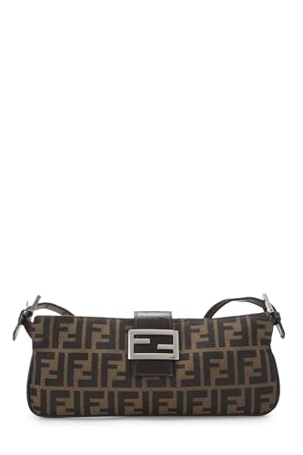 Fendi, sac à bandoulière en toile marron Zucca d'occasion, marron