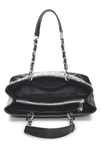 Chanel, Pre-Loved Black Quilted Caviar Grand Shopping Tote (GST), Black