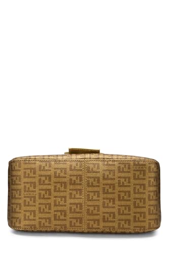 Fendi, Pre-Loved Gold Coated Canvas Zucchino Mama Mini, Gold