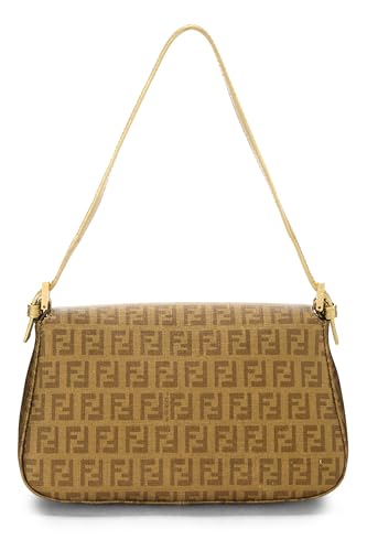 Fendi, Pre-Loved Gold Coated Canvas Zucchino Mama Mini, Gold