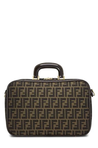 Fendi, porte-documents en toile marron Zucca d'occasion, marron