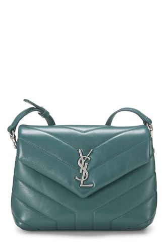 Yves Saint Laurent, Pre-Loved Green Calfskin Monogram Loulou Toy, Green