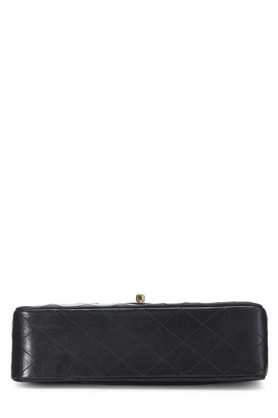 CHANEL, Pre-Loved Black Quilted Lambskin Classic Double Flap Medium, Black