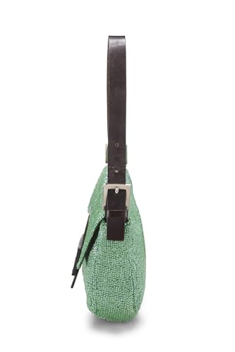 Fendi, Pre-Loved Green Beaded Baguette, Green