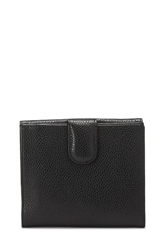 Chanel, Pre-Loved Black Caviar Timeless 'CC' Compact Wallet, Black