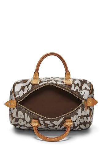 Louis Vuitton, Stephen Sprouse x Louis Vuitton d'occasion, Speedy 30 gris graffiti Monogram, gris