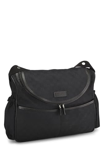 Gucci, Pre-Loved Black Original GG Canvas Diaper Bag, Black