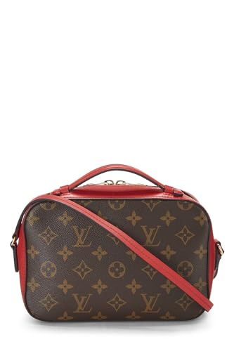 Louis Vuitton, Pre-Loved Red Monogram Canvas Saintonge, Red