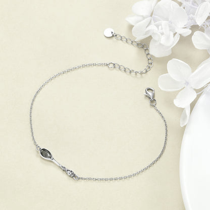 Pulsera de cuchara de plata de ley 925 Pulsera de cuchara Joyas de cuchara para mujeres Regalos para niñas