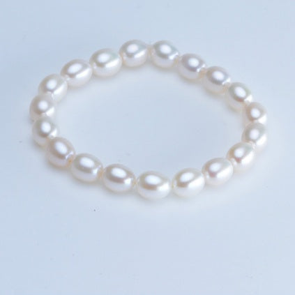 Rice-shaped pearl bracelet