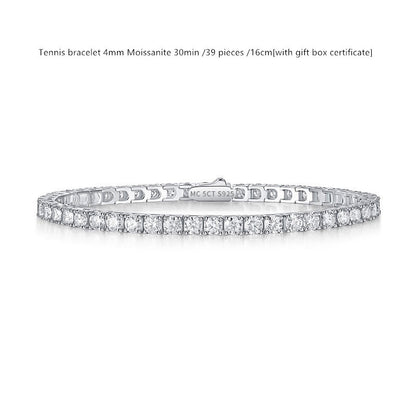 Sterling Silver D Color Moissanite Tennis Bracelet For Women