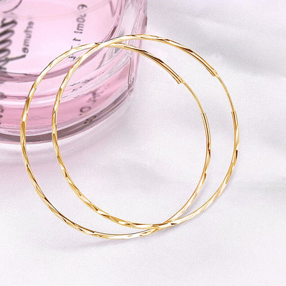 925 Sterling Silver Circle Endless Hoop Earrings as Gifts for Women