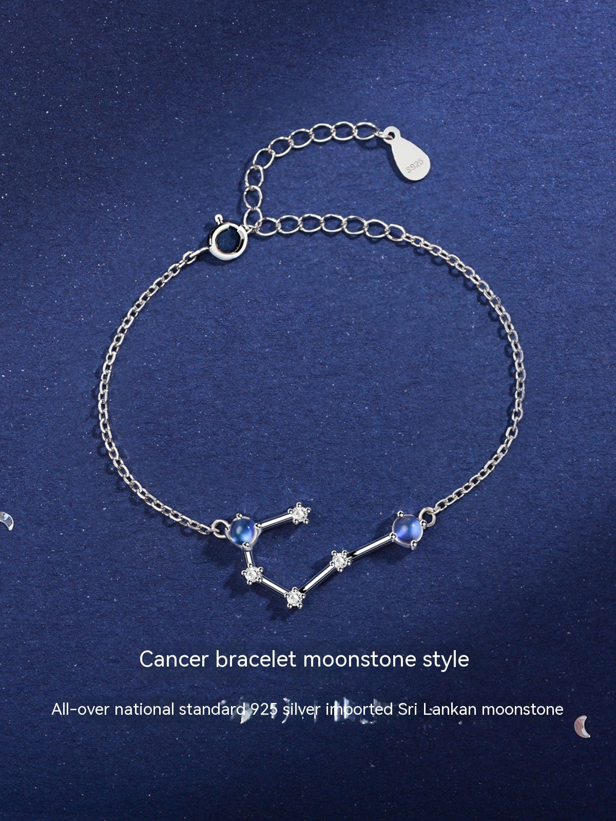 Lucky Twelve Constellation Moonstone Bracelet For Women