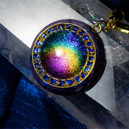 Men's And Women's Fashion Rainbow Crystal Pendant Necklace