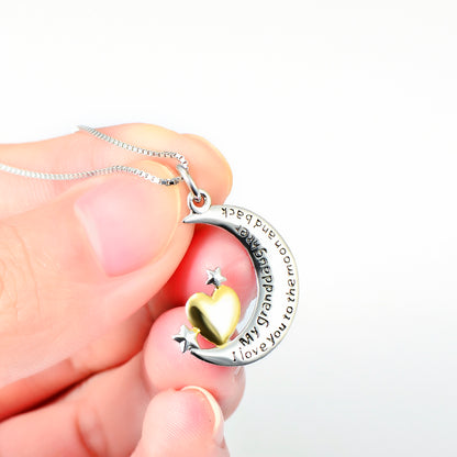 Moon &Star Shape Pendant 925 Silver Necklace