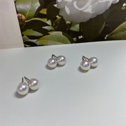 8-9mm Strong Light S925 Silver Classic Earrings