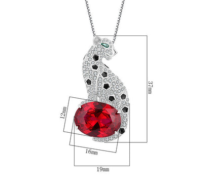 Pendant Leopard Elegant Necklace Women's