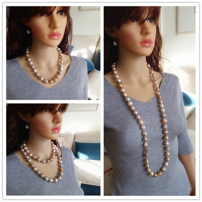 Pure Natural Oversized Pearl Long Necklace Personality Luxurious