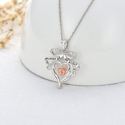 Bijoux commémoratifs en argent sterling 925 pour maman en deuil d'un ange pour femme