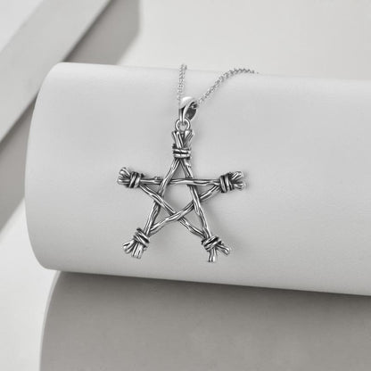 Bijoux en argent sterling avec pendentif pentagramme gothique punk sorcière PSupernatural Merchandise