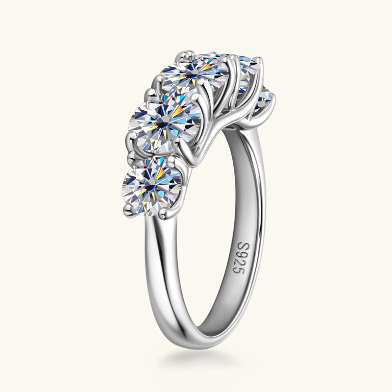 Light Luxury Ins Style 925 Silver Moissanite Ring