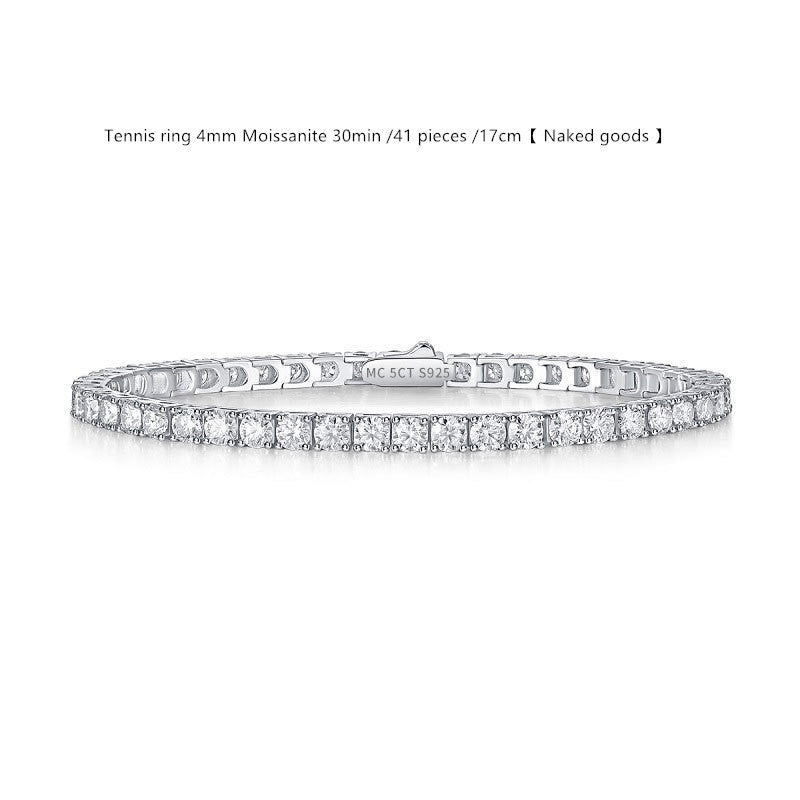 Bracelet de tennis en argent sterling avec moissanite couleur D pour femme