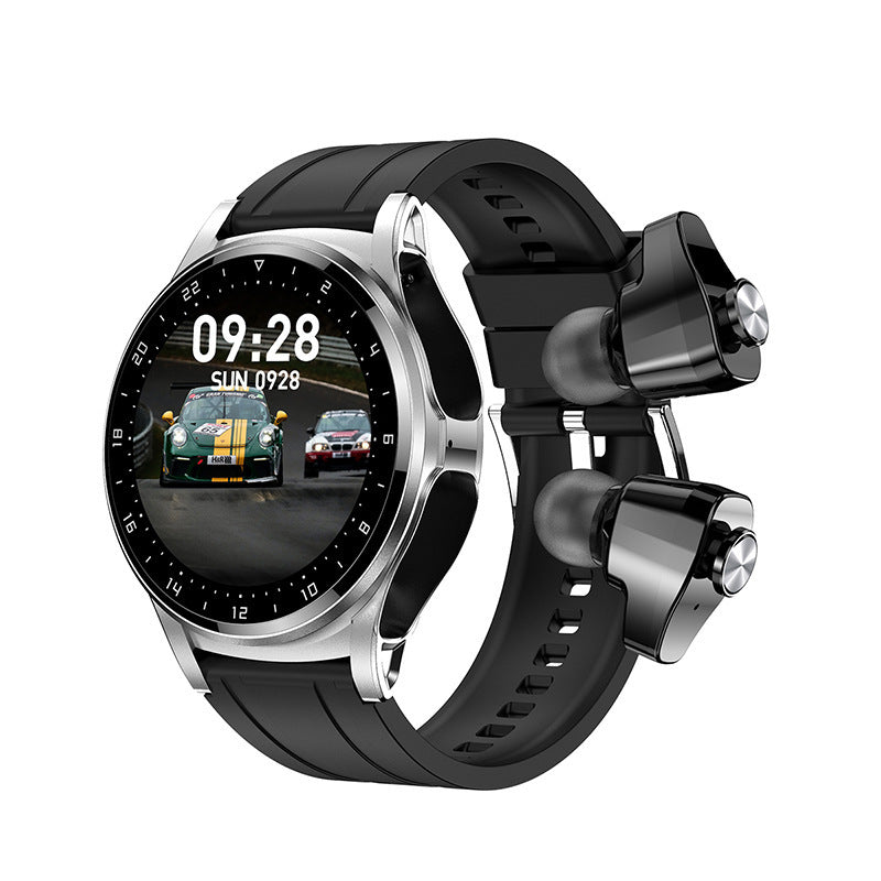 Montre intelligente GT66 TWS 2 en 1 Bluetooth HD Appel vocal