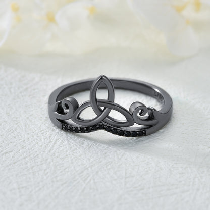 Bagues celtiques noires en argent sterling