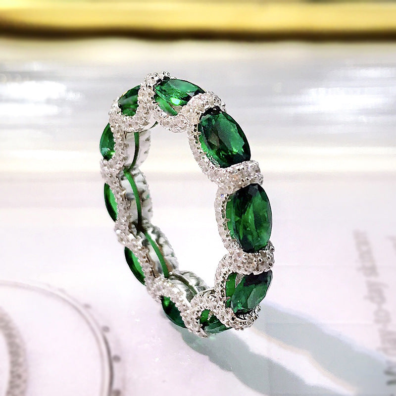 925 Full Diamond Artificial Gemstone Ring